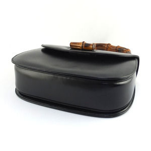 Gucci Handbag Gold Bamboo Hardware Black